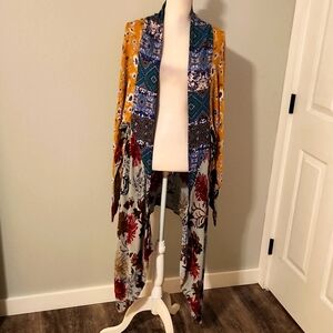 NWOT River Loft mixed print kimono